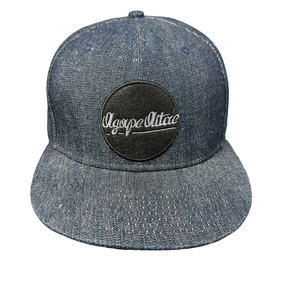 Agape Apparel Embroidered Hat Cap Blue Snap‎ Back Adjustable Faith-Based
